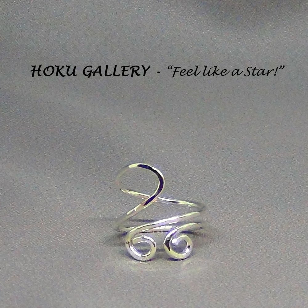 NWOT Adjustable Ring, 14ga Sterling Silver Wire, Hammered & Wire wrapped, size 9